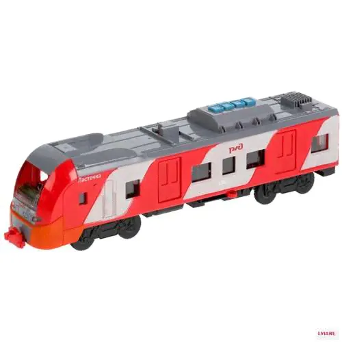 ТЕХНОПАРК Электропоезд Ласточка, Eltrainlast-30PLRZD-RDGY, красный/серый красный, серый, красный, черный