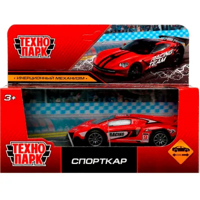 Машина металлическая инерционная "Спорткар" 10 см 336116 ТЕХНОПАРК-0