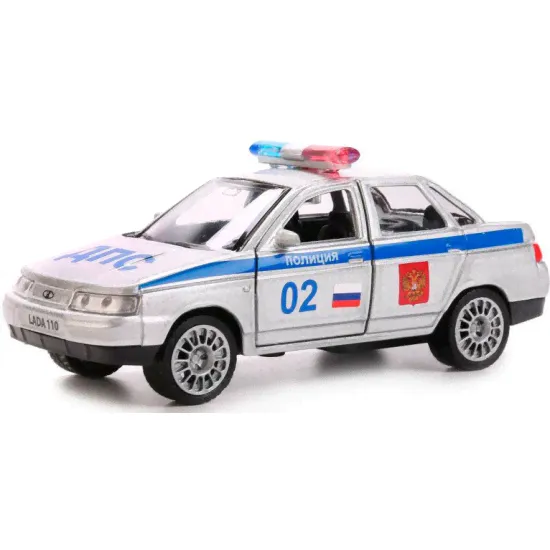 Технопарк Машина металлическая инерционная LADA 110 Полиция 12см